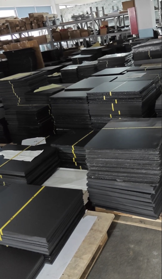 Warehouse storage and packing area for carbon fiber products