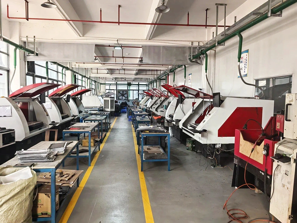 Carbon fiber production workshop with CNC equipment