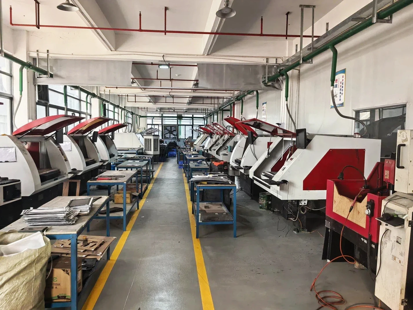 Carbon fiber factory production line and CNC workshop