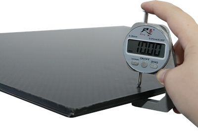 Thickness inspection of carbon fiber plate