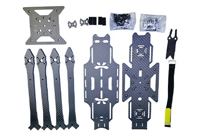 CNC cut carbon fiber parts and drone frame components